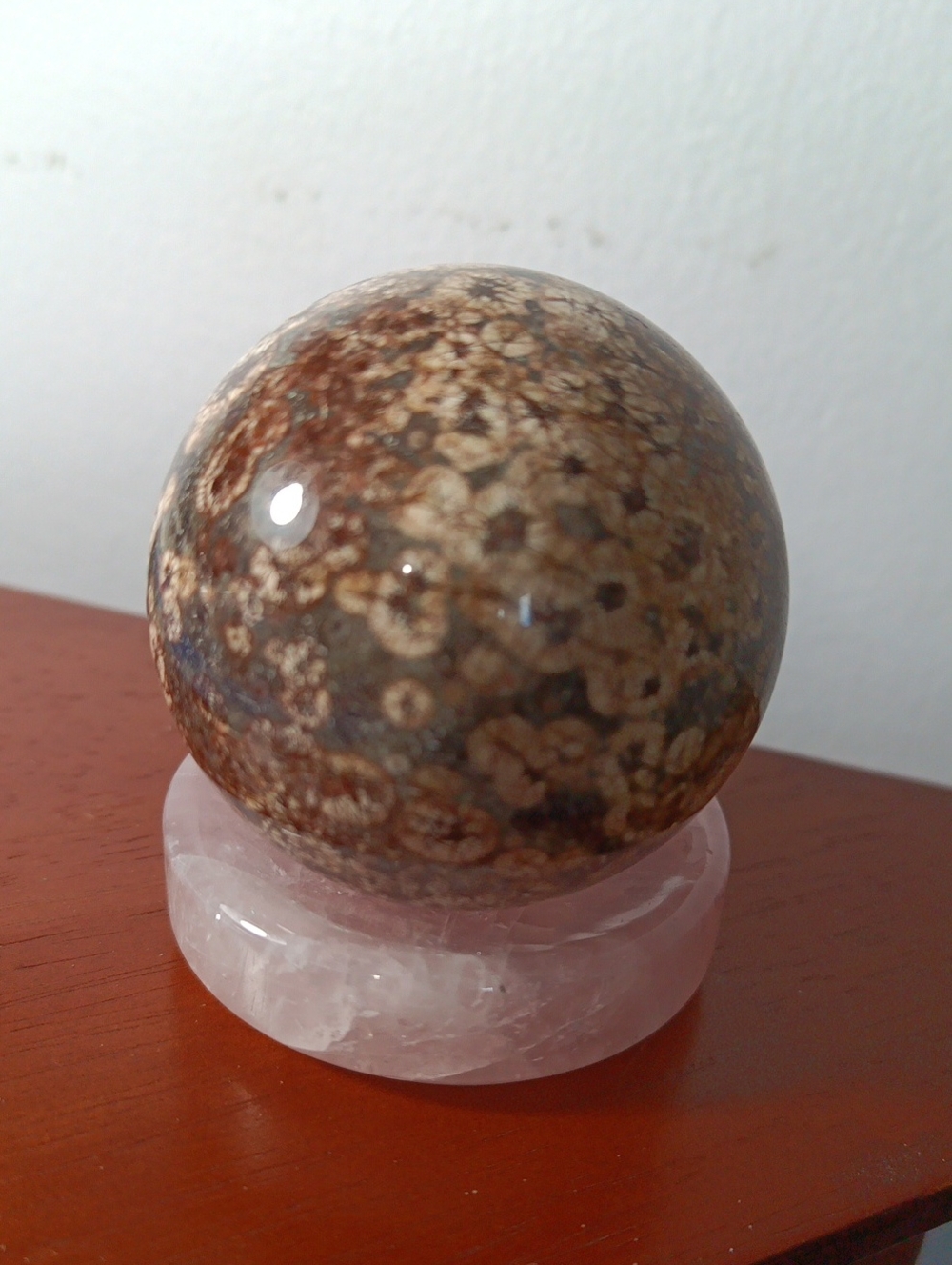 Polished Russian Flower Agate Crystal Sphere